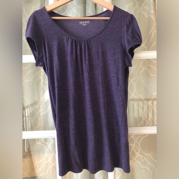 A Pea In The Pod size L maternity short sleeve purple loose-fitting shirt - Picture 4 of 4